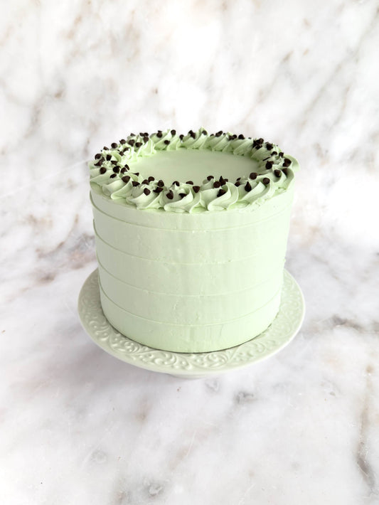 Gluten Free Mint Chocolate Chip Cake